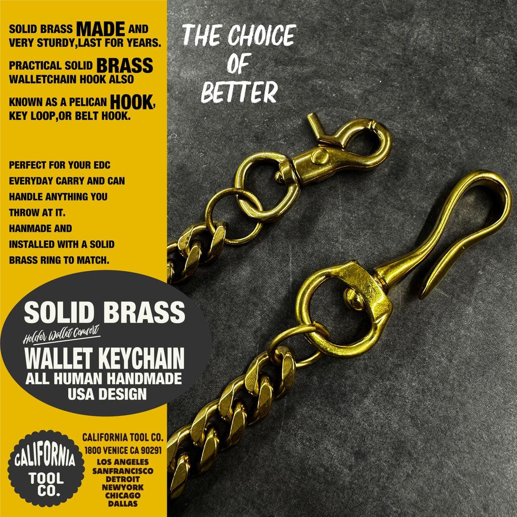 Short Type Brass Wallet Chain Hook; USWC-002S