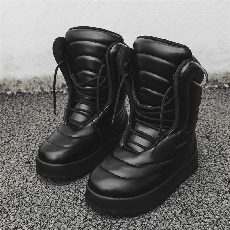 

Men s Bread Shoes Winter Warm Piled Thickened Mens Shoes Fashion High-top Men Boots Street Men Tooling Casual Shoes Botas Hombre 43