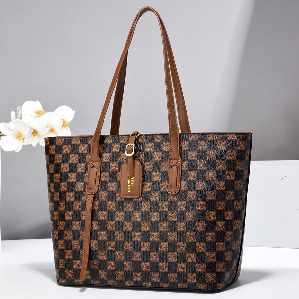 Women's bag plaid handbag fashion trend tote bag high-end shoulder messenger bag