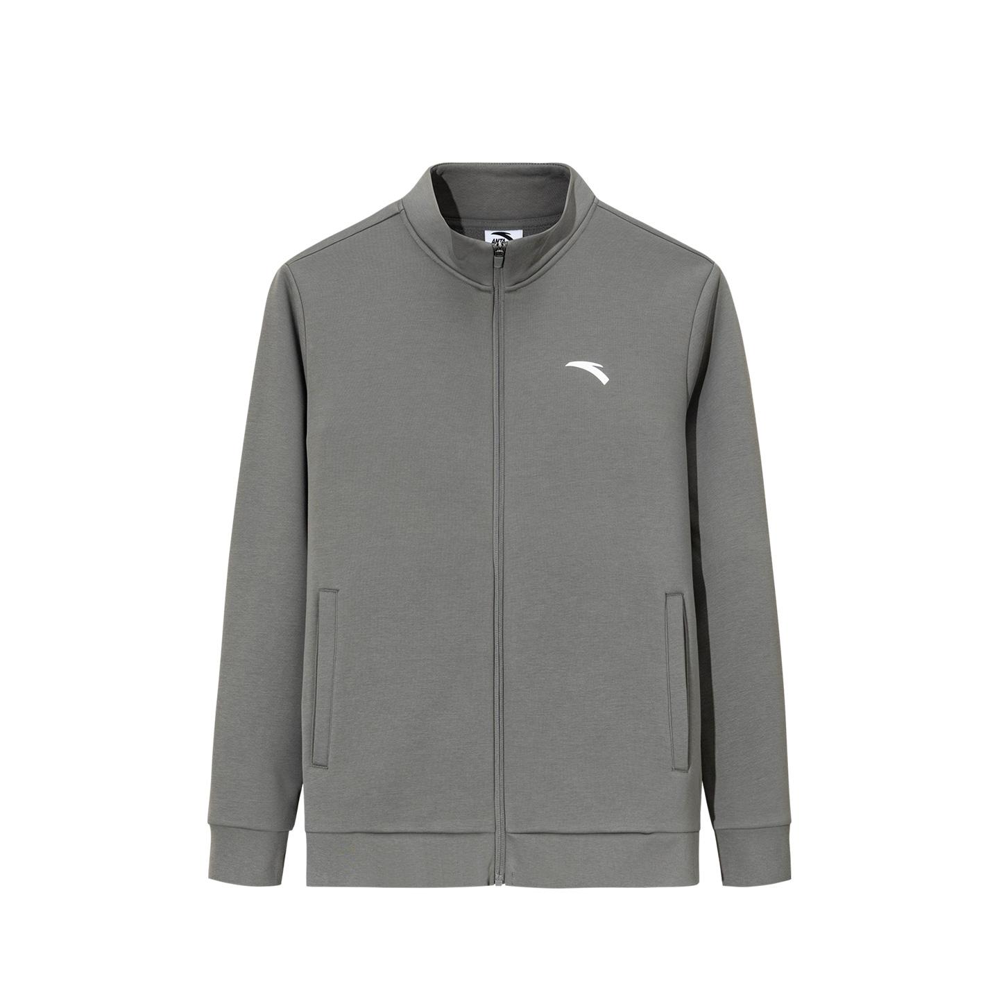 

Anta Кардиган на молнии со стойкой воротником на флисовой подкладке Удобная спортивная мода Универсальная куртка Трикотаж Мужские куртки Пыльно-серый 952547710-3 XL