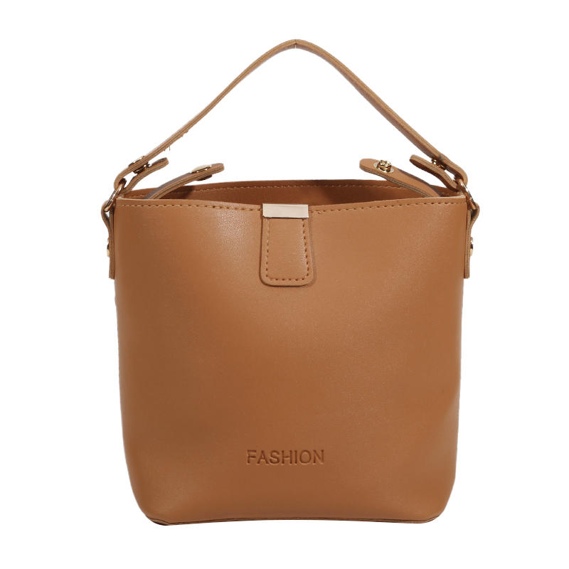 Simple Solid Color Crossbody Bags Women Elegant Shoulder Portable Bucket Bag