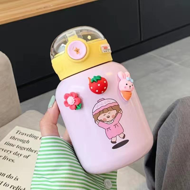 Simple Thermos Cup for Girls, Straw Cup Ins, High-looking Internet Celebrity, Adult Student Gift, Children's Water Cup