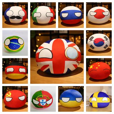10cm Polandball Countryball Plush Stuffed Doll Pendant Cartoon USA Ukraine Poland Cosplay Pillow Decoration Toy