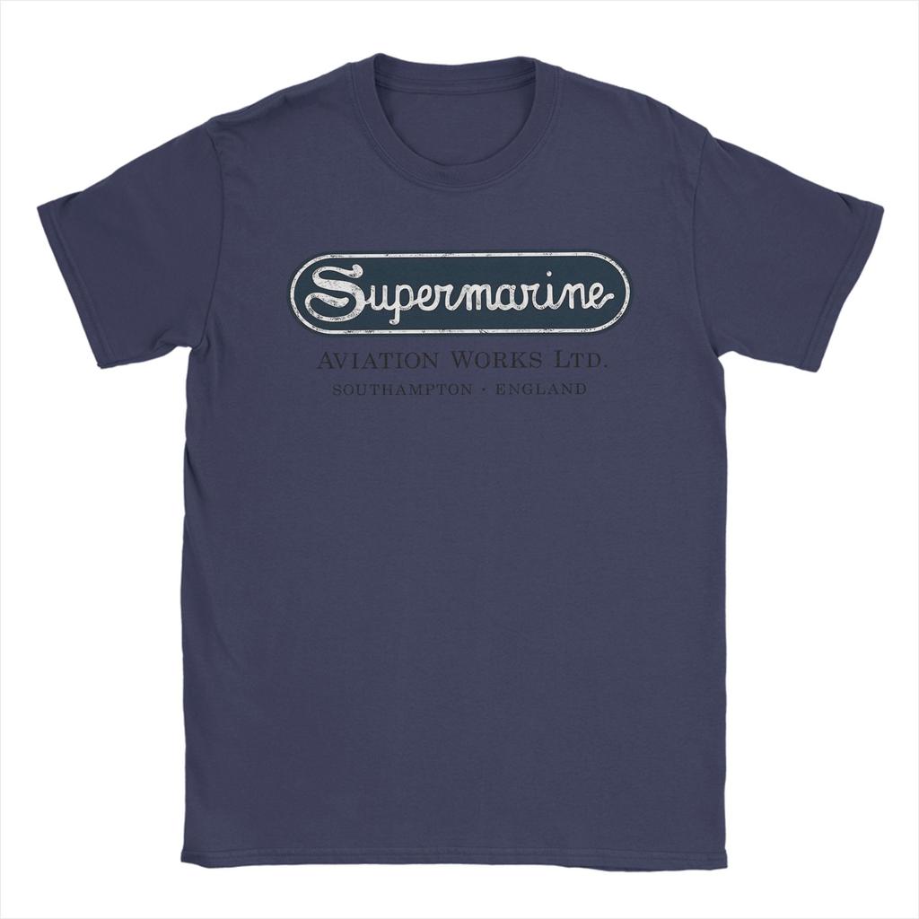 Supermarine Aviation Logo T-Shirt Sommer 100% Baumwolle T-Shirts für Männer Design T-Shirt Kurzarm Ästhetische T-Shirts