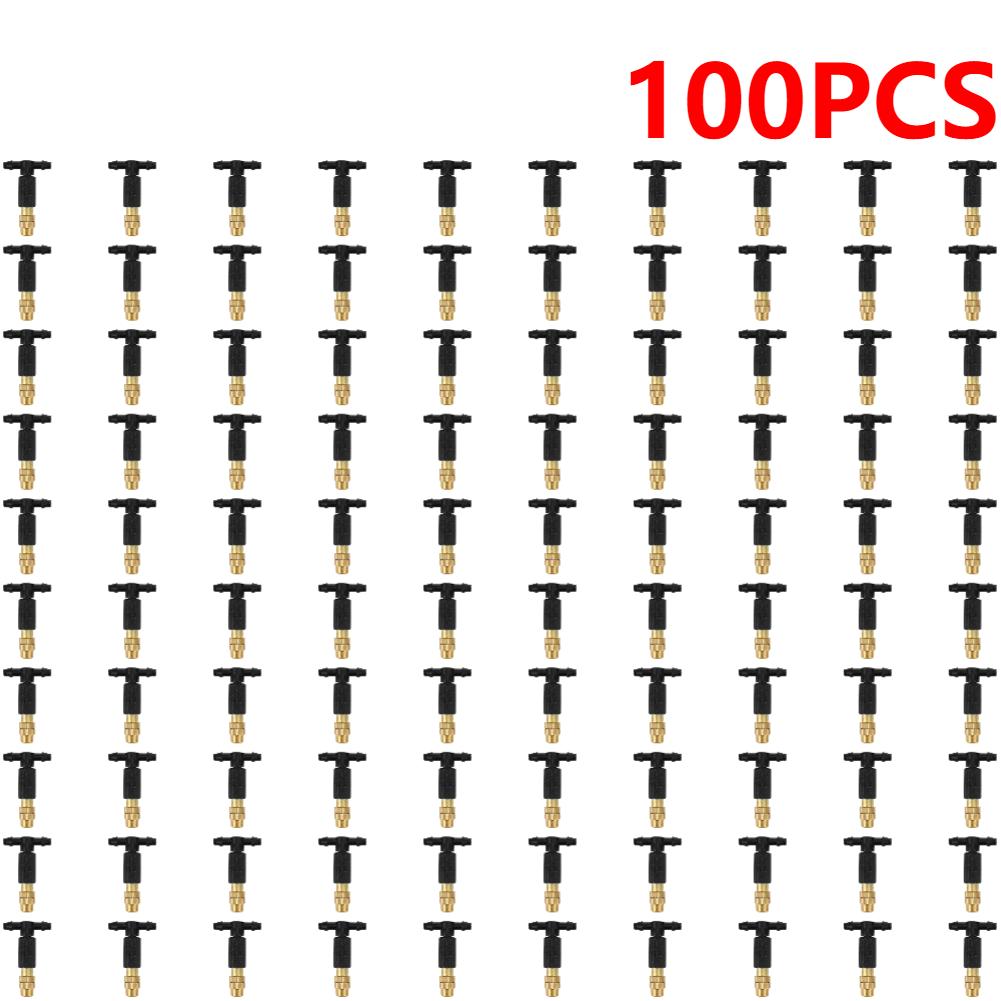 5-100PCS Misting Brass Nozzle 4/7 Dripper Drip Head Garden Irrigation Watering Atomizer Nozzles Adjustable Garden Sprinkler Head