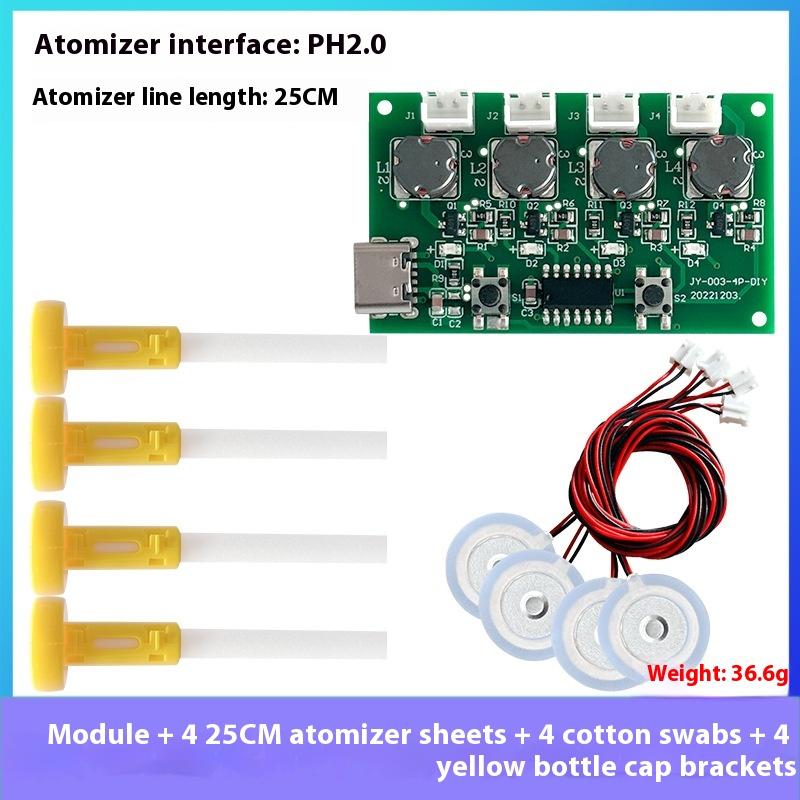 Four Spray Humidifier Type-C Usb Mini Humidifier Diy Kits Mist Maker And Driver Circuit Board Atomizer Sheet With Stand