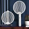 2-in-1 Electric Mosquito Swatter Mosquito Killer USB Rechargeable Angle Adjustable Electric Bug Zapper Fly Bat Insect Swatter