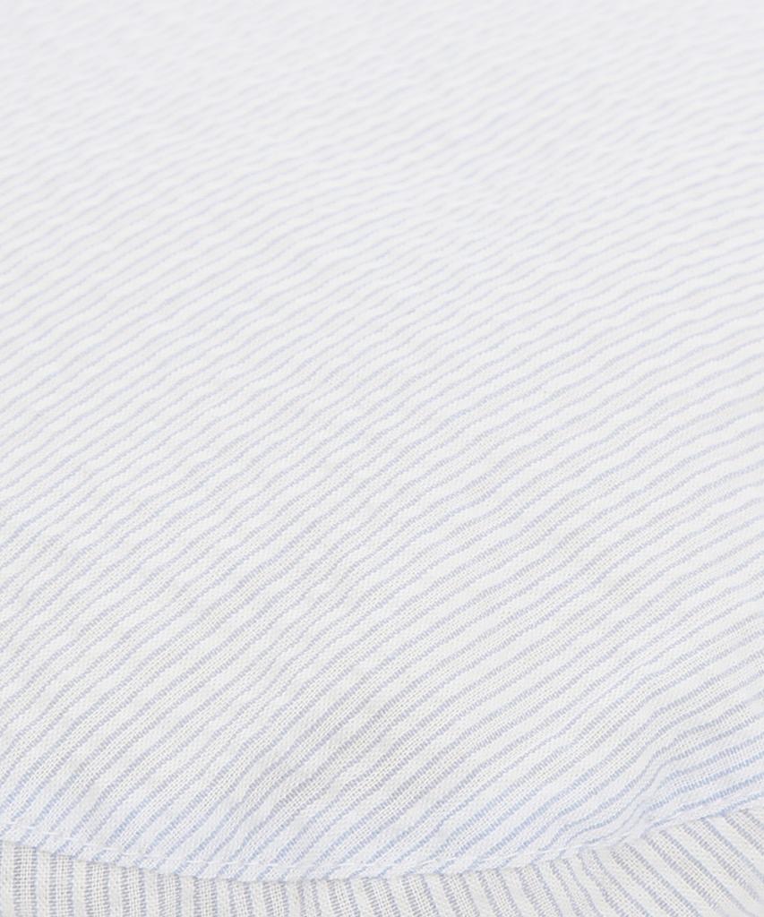 Eondeokeonteulolseutyudio Cotton Seersucker Adjustable Strap Summer Beret Plate Beret / Strap / Line Seersucker / Sky