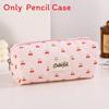 Girl Heart Cartoon Cherry Fabric Makeup Bag With Storage For Teens And Students