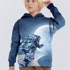 Children's Fashionable Printed Hooded Sweatshirt Casual Sportswear