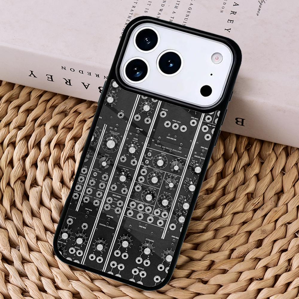 Vintage Synth Synthesizer Vintage Phone Case Cover For Magsafe Wireless Charger For iPhone 17 Pro Max 16 14 13 12 11 15 Air