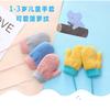 Autumn and winter baby finger knitted children's gloves bag finger velvet warm toddler neck children's models