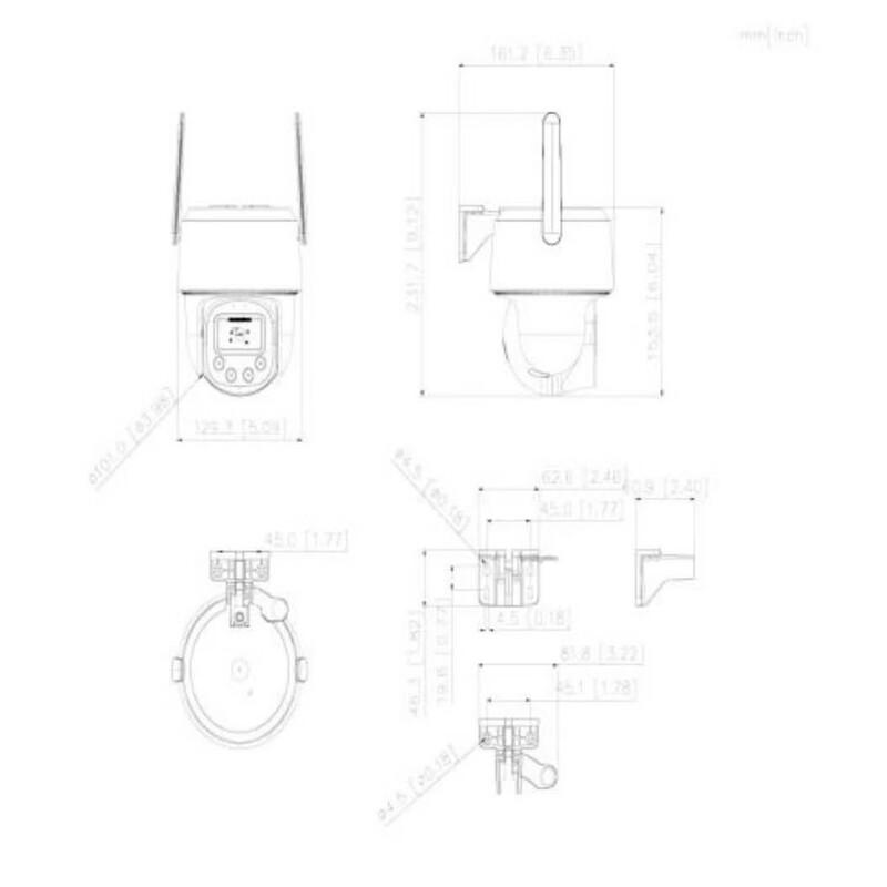 Dahua T9 3MP 4G Network PTZ Security Camera CN plug (adapter included)