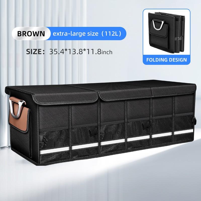 Large Capacity Foldable Car Trunk Organizer Box Oxford Fabric Storage Bin SUV Sedan Hatchback
