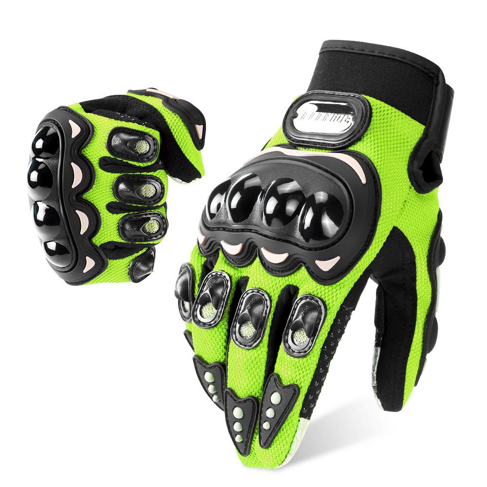 

Thin Breathable Motorcycle Riding Gloves - Four Seasons, Anti-Fall, Off-Road Racing XXL флуоресцентный зеленый