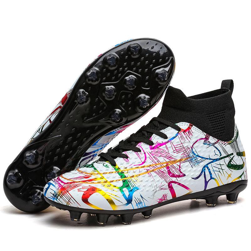 High-top Football Shoes Children and Adolescents Men and Women Long Nails Broken Nails Flat Bottom Training Sports Shoes Short Nails Football Shoes