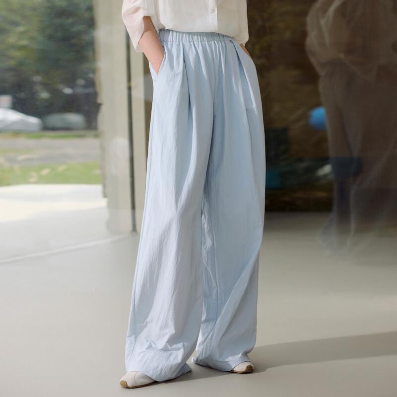 ELLE Women s French Style Sun Protection Loose Wide-Leg Casual Pants XL