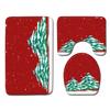 Christmas Bathroom Floor Mat Toilet Three-Piece Set
