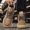 men's boots four season casual fashion comfortable high top casual boots outdoor thick soled anti slip commuting workwear boots