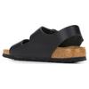 Birkenstock Milano Leather Soft Comfortable Thick Sole Double Buckle Outdoor Breathable Shoes Fashion Sandals Men Sandals Black 0034193