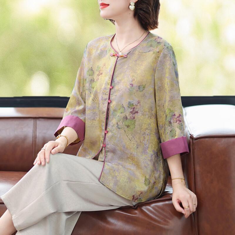 Women s Chinese Style Loose Two-Piece Summer Set 3XL