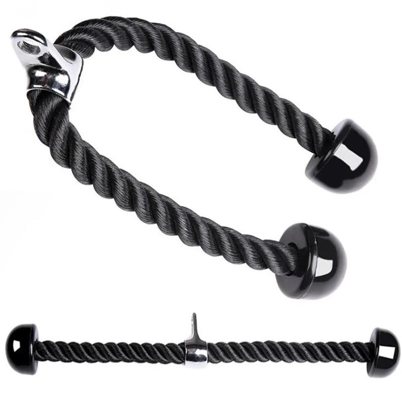 Gym Accessories Fitness Tricep Rope Cable Pull Down Rope Exercise Equipment Weights Handles Workout Muscle Training for Fitness