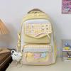 Schoolbag female high-value cute primary school students contrasting color backpack Korean version ins college style junior high school backpack