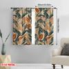 2pcs,2D Plane Printing Popular Curtains Autumn Foliage Art (2) Versatile Polyester Fabric (without Rod) Decorations Inside