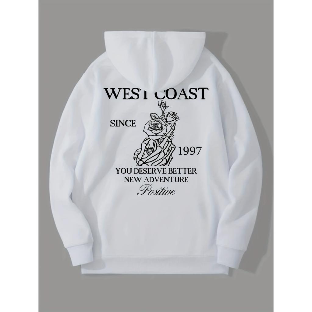 Vintage Harajuku West Coast Choppers Men Leisure Hoodie Drawstring Hood Sports Hiphop Sweatshirt Fall Winter Hoodie for Men