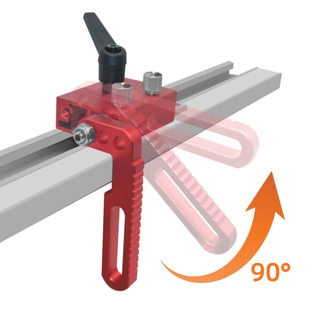 Adjustable Aluminum Alloy Miter Track Stop For Woodworking Precision T Slot Fence Flip Stop Limit Device Woodworking Tool