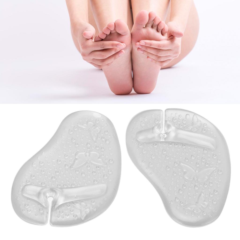 1 Pair Sandal Toe Protector Non Slip Abrasion Resistant Butterfly Pattern Gel Metatarsal Pad Forefoot Cushion Insert for Flip Flop