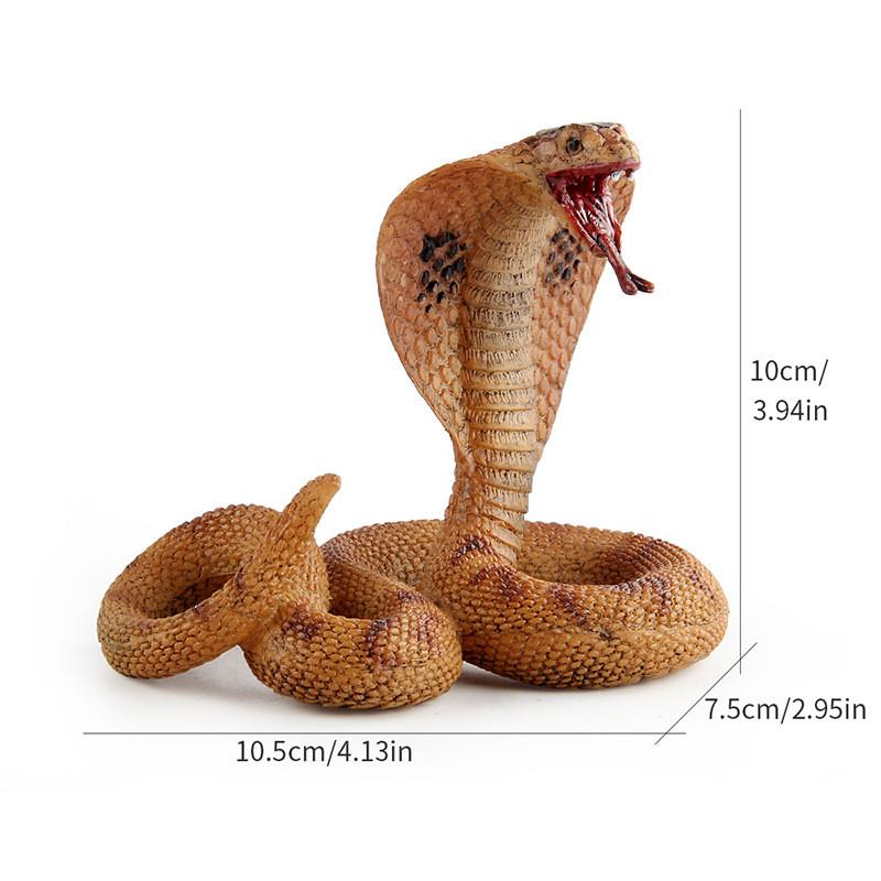 Realistic Pvc Cobra Model Snake For Home Decor With Vibrant Colors And Detailed Features