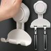 Wall Mounted Suction Cup Hooks Shower Razor Holders Removable Waterproof  Storage Hook Bathroom Kitchen Towels Hanging Rack