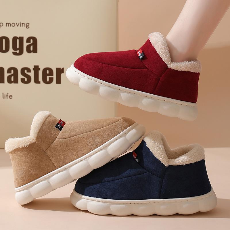 Men Women Winter Warm Indoor Outdoor Casual House Shoes Plush Padded Comfortable Non Slip Slippers