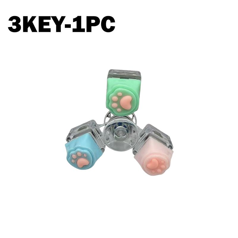 Cat Paw Keycap Keychain Fidget Spinner Mechanical Keyboard Style Stress Relief Toy Portable Keyring for Office Desk Anxiety Gift