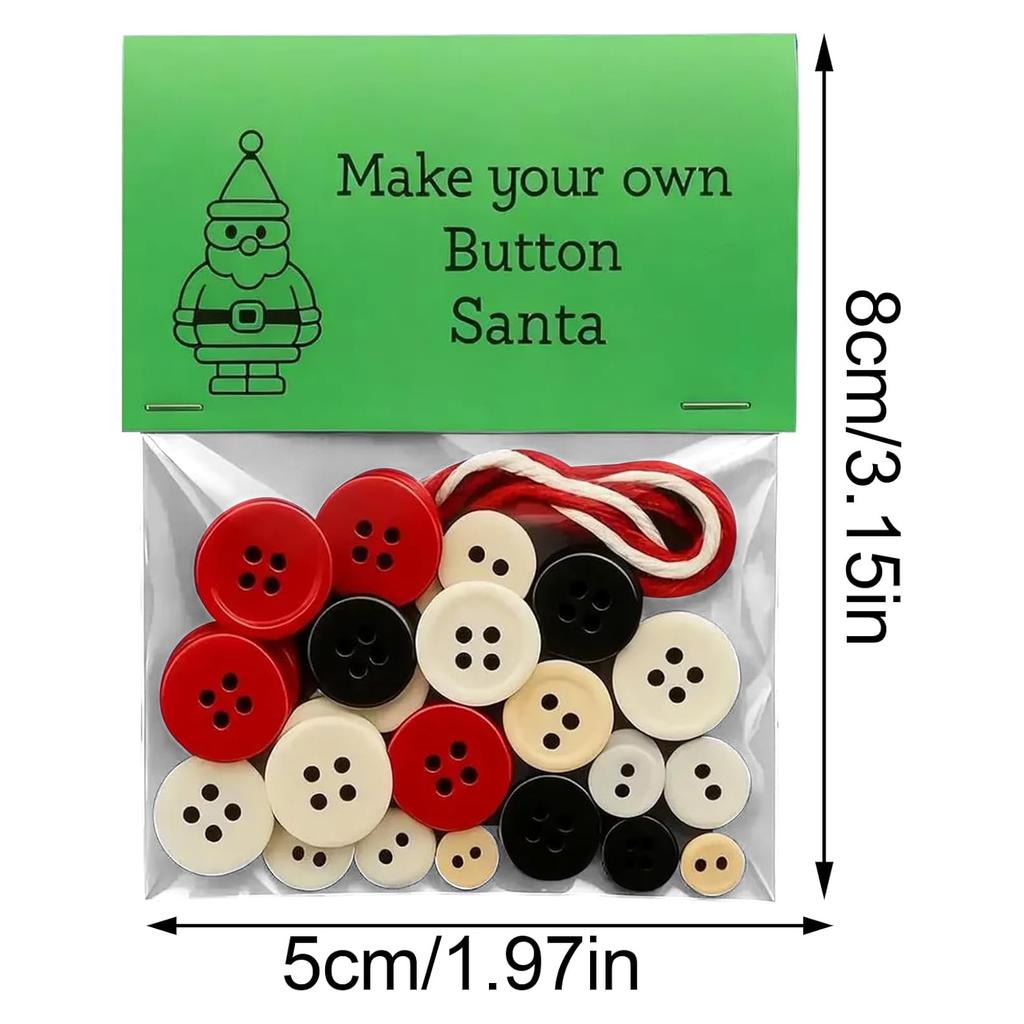 Lustiges Weihnachts-Knopf-Ornament-Bastelset DIY Weihnachts-Knopf-Ornament-Bastelset DIY Knopf-Weihnachtsornament-Set für alle Altersgruppen