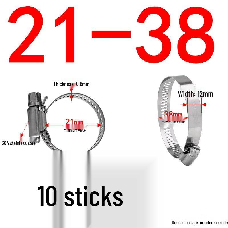 Alliance 304 Stainless Steel American Style Hose Clamps