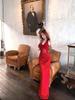 2026 Summer Stylish Waist-Cinched Mesh Halter Neck Long Dress for Women