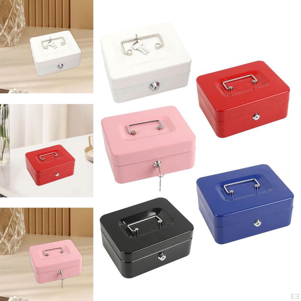 Children's Piggy Bank Storage Box Keepsake Metal Money with Lock Suitable for Decoration