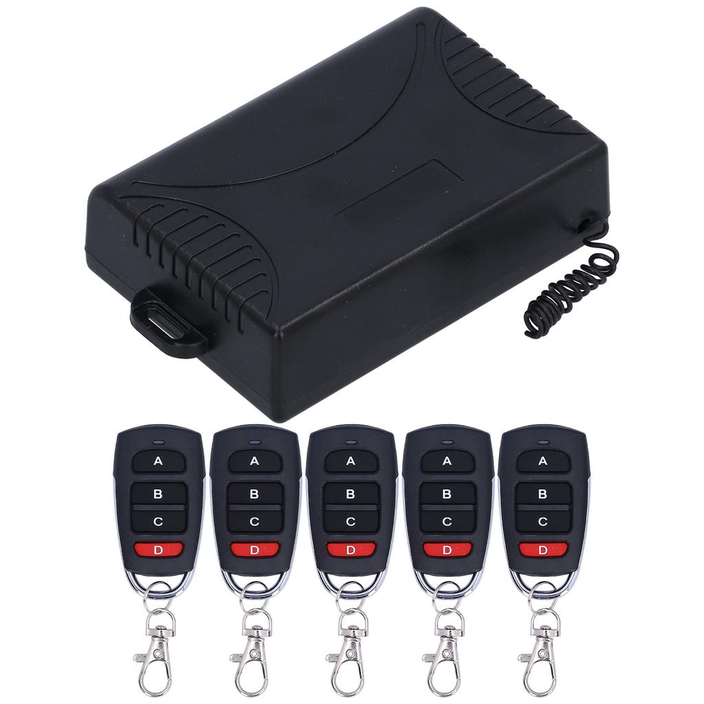 433Mhz 4CH Garage Door Remote Control Entry Opener Wireless Relay Transmitter Receiver Kit