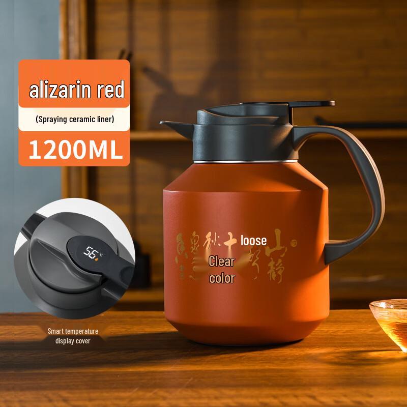 

MDNG 1.2L Stainless Steel Insulated Teapot Kettle with Temperature Display