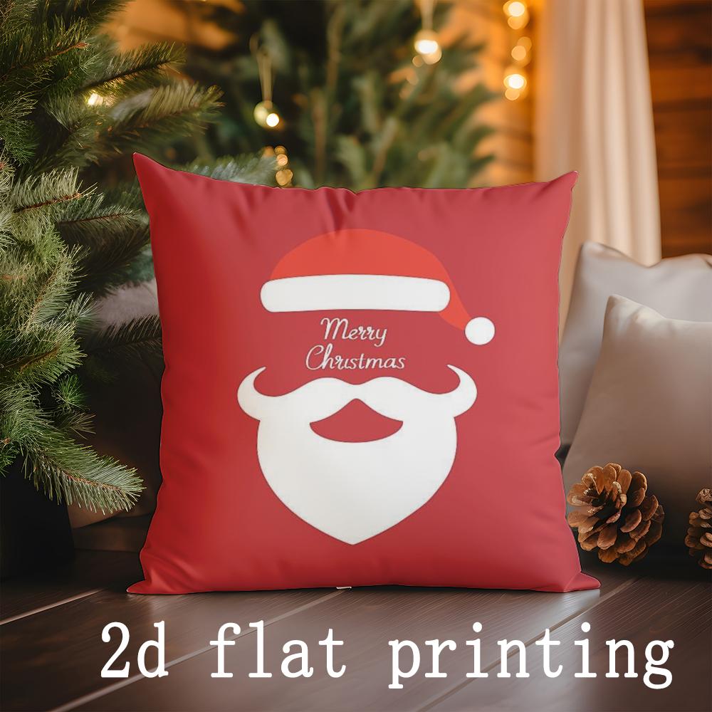 Home Decor Christmas-themed Pillow Covers Set Suitable For Sofa Bedroom Car Pillow Cover Cushion Rectangular Back Cushion