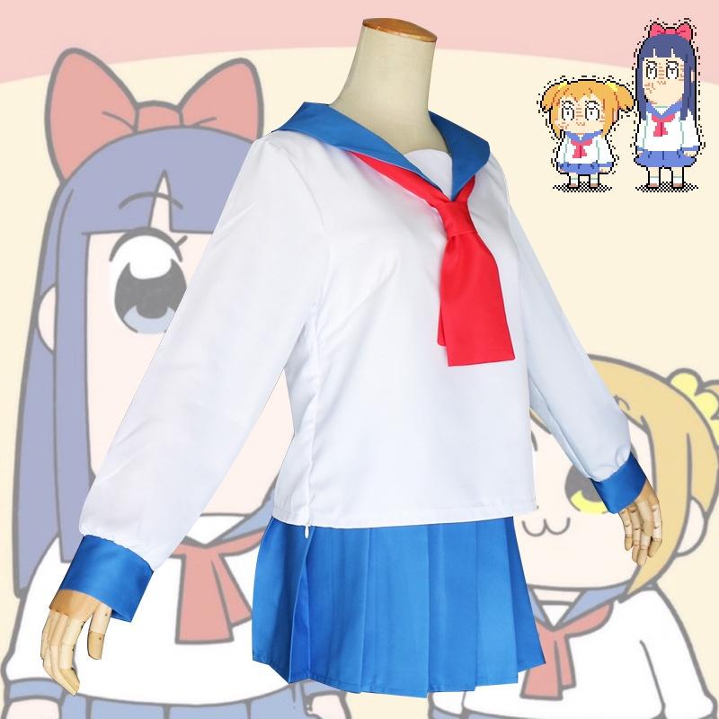 Team Epic Pop Poputepipikku Popuko Pipimi School Sailor Uniform Costume Cosplay