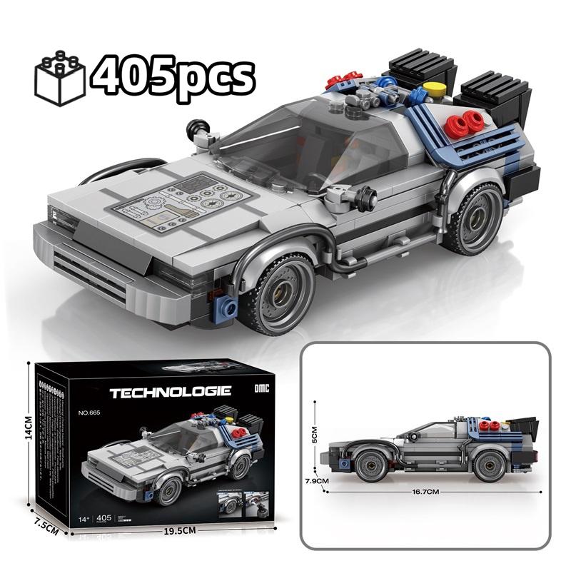 

1:24 Sci-Fi Future Vehicle MOC Building Blocks 405pcs Technical Cyberpunk Racing Car Model Bricks Toy Desktop Decor Boys Gift 405pcs