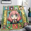 Anya Forger Flannel Blanket Warm Print Pattern Comfortable for Home Travel Picnic Sofa Bed Chair.-TING