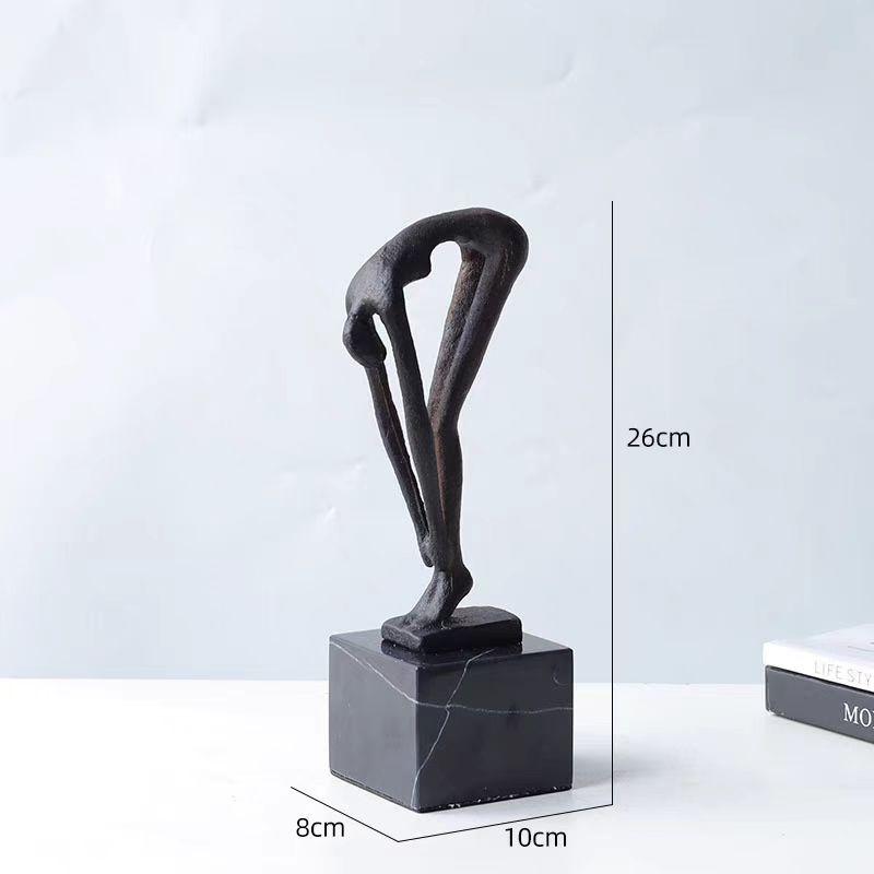 Metal Handicraft Creative Movement Figure Diving Sportsman Abstract Sculpture Swimming Metal Figurine Home Decoration