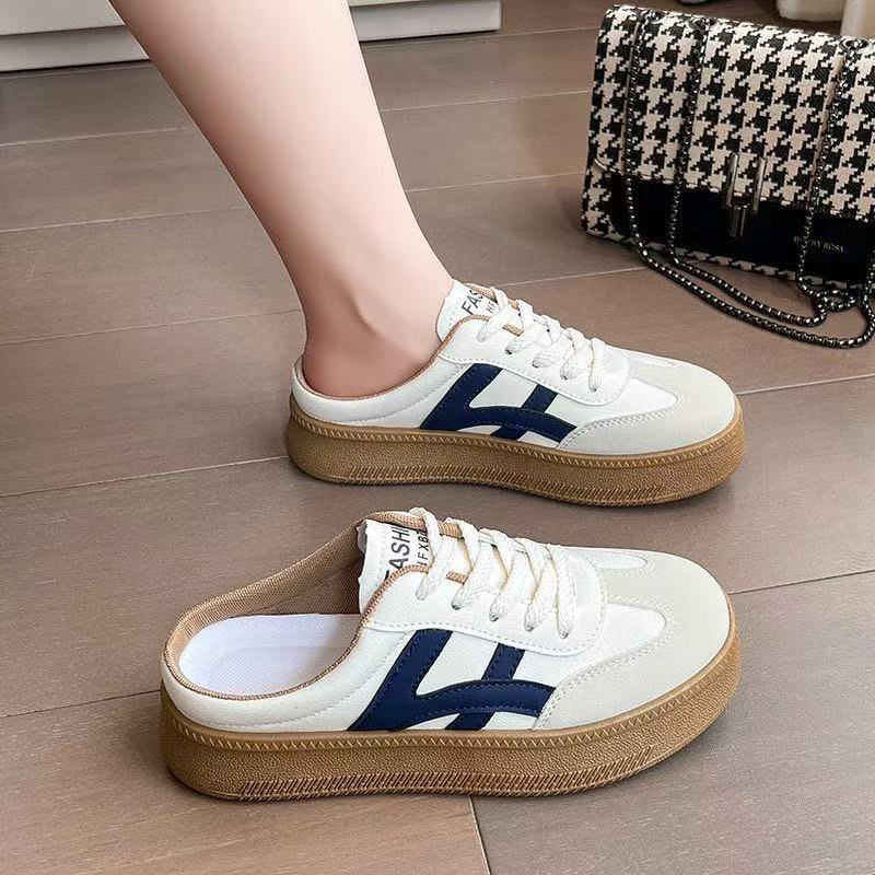 

Light board shoes new lazy half-drag bag head women s shoes summer versatile casual slippers 35