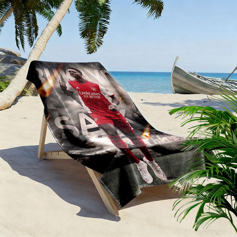 Bukayo Saka GOAT Beach Towel, Large Soft Quick Dry Towel for Beach Camping Swimming