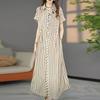 Elegant Summer 2026 Slimming Striped Long Dress