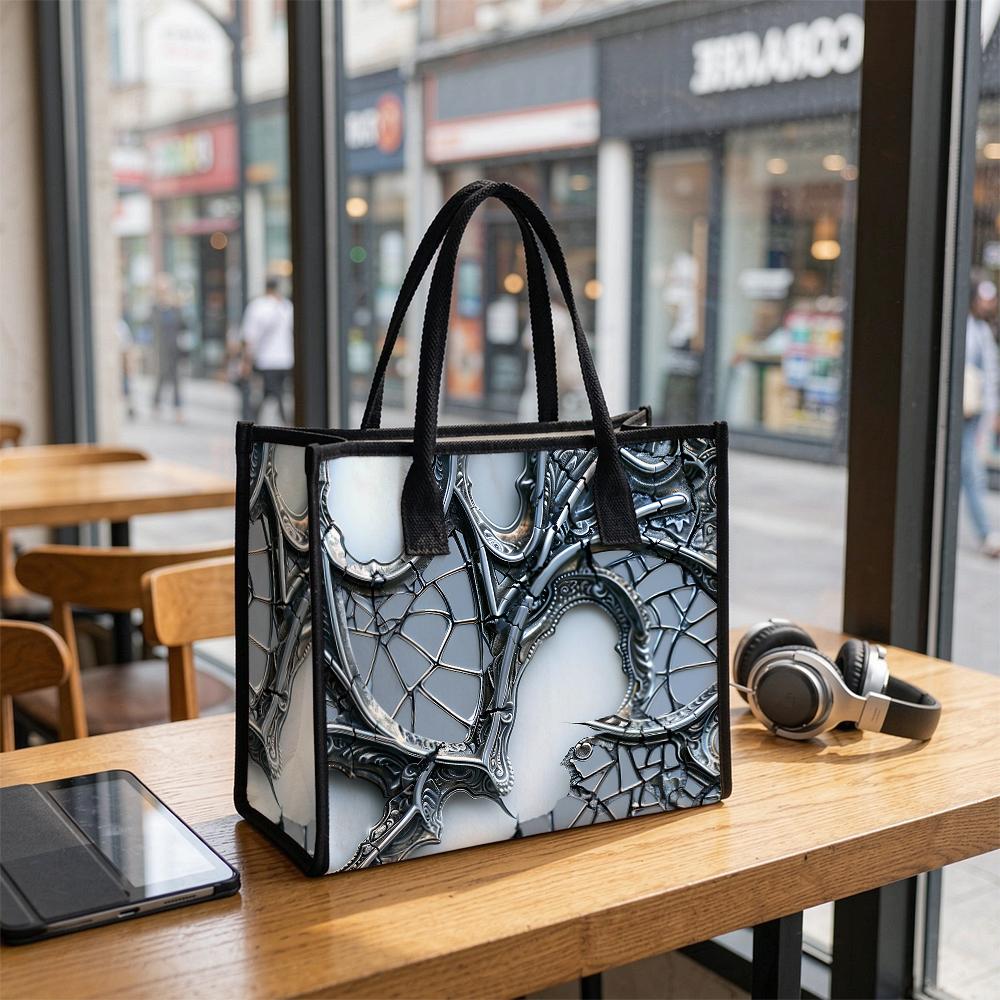 Gothic Pattern Shoulder Bag Casual Daily Tote Handbag for Commute Shopping